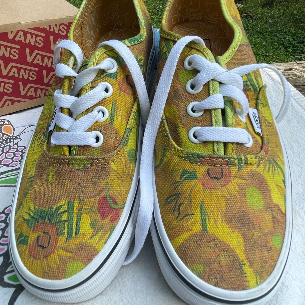 Vincent Van Gogh Sunflower Vans Pre-Owned W-6.5 M-5